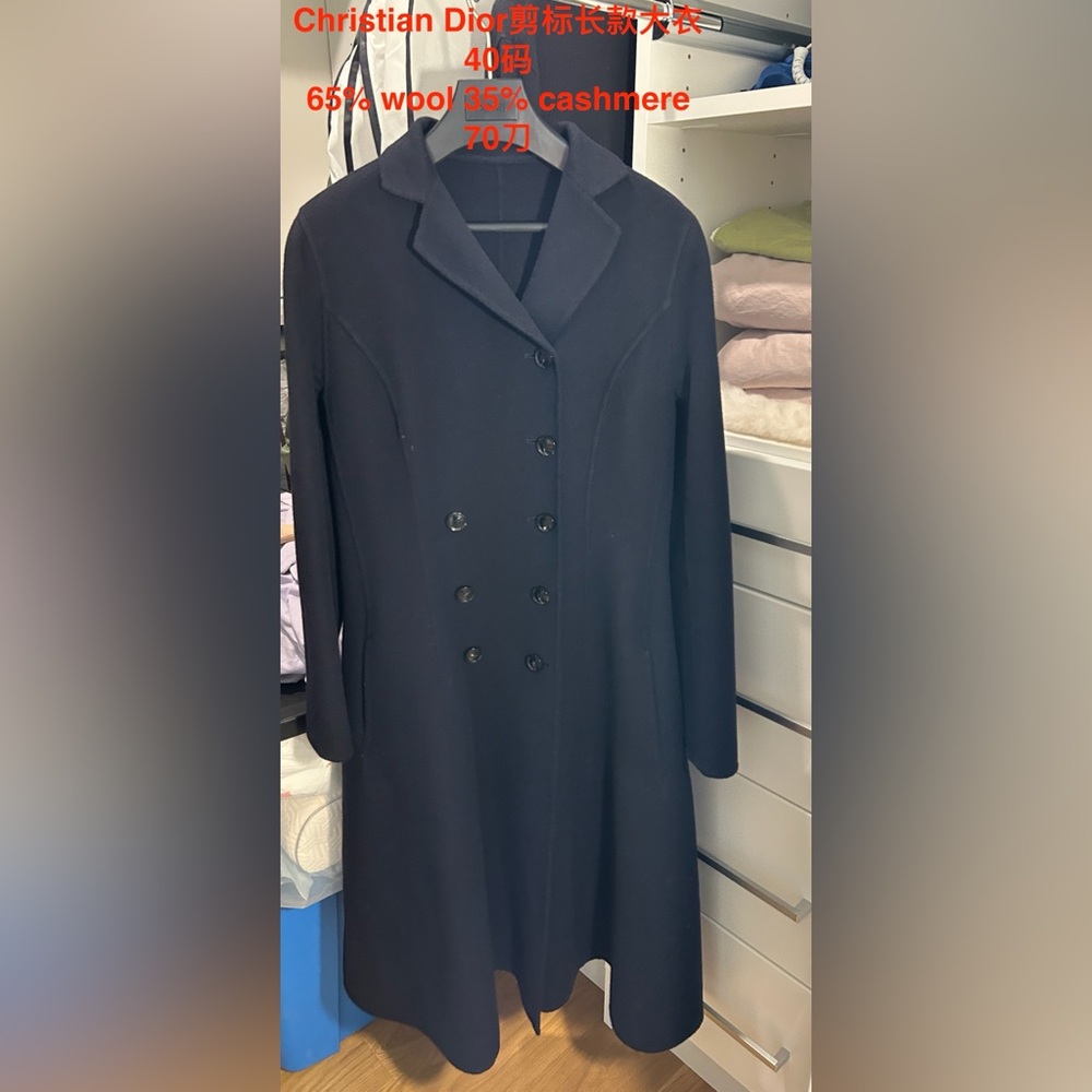 Elegant Black Double-Breasted Coat